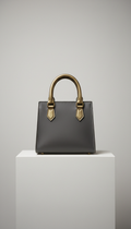 Compact Leather Mini Satchel Brass
